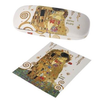 Goebel&reg; - Gustav Klimt | Brillenkoker &quot;De Kus&quot; | Inclusief brillendoekje