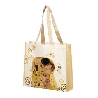 Goebel - Gustav Klimt | Boodschappentas De Kus | Shopper - 37cm