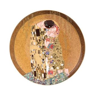 Goebel - Gustav Klimt | Decoratief bord De Kus | Porselein - 36cm - Limited Edition - met echt goud