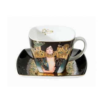 Goebel - Gustav Klimt | Kop en schotel Judith I | Porselein - 250ml - met echt goud