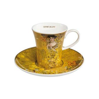 Goebel - Gustav Klimt | Kop en schotel Adele Bloch-Bauer | Porselein - 100ml - met echt goud