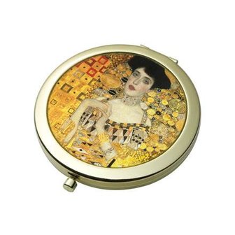 Goebel - Gustav Klimt | Schminktaschenspiegel Adele Bloch-Bauer | Spiegel - Metall - 7cm