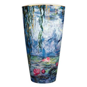 Goebel - Claude Monet | Vaas Waterlelies met wilg 50 | Artis Orbis - porselein - 50cm - Limited Edition - met echt goud