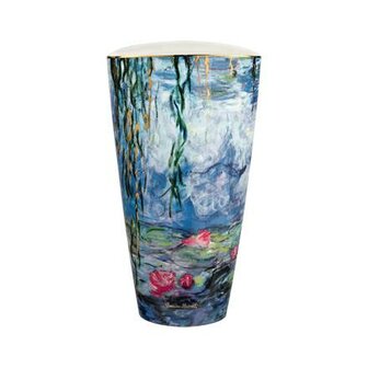 Goebel - Claude Monet | Vase Water lilies with willow 28 | Artis Orbis - porcelain - 28 cm - with real gold