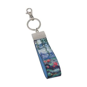 Goebel-Claude Monet | Porte-cl&eacute;s N&eacute;nuphars avec saule | Similicuir - 16cm