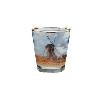 OP=OP Goebel - Claude Monet | Windlicht / Theelicht Tulpenveld | Glas, 10cm, waxinelicht houder