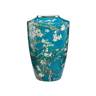 Goebel-Vincent van Gogh | Vase Amandier bleu 24 | Artis Orbis - porcelaine - 24cm - avec de l&#039;or v&eacute;ritable