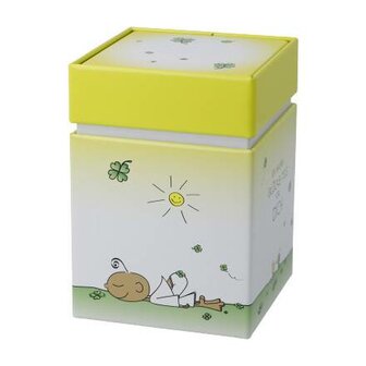 Goebel - The Little Yogi | Tea box Gl&uuml;ckstee | Metal - 11 cm - storage box