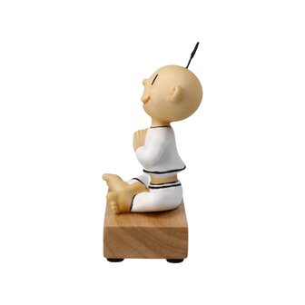  Goebel - Le Petit Yogi | Statue / figurine d&eacute;corative Ich begr&uuml;&szlig;e den Tag | Porcelaine - 13cm