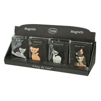 Goebel&reg; - Kitty de luxe | Magneten Display &quot;Kitty&quot; assorti | 4 soorten, 24 stuks