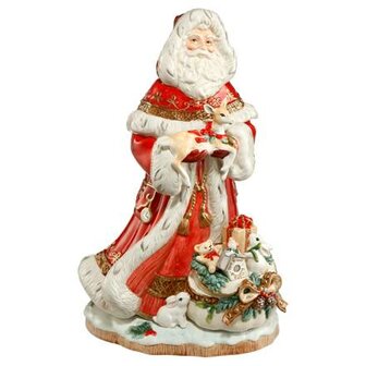 Goebel - Fitz and Floyd | Decorative statue / figure Santa Claus with gift bag | Pottery - 49cm - Christmas