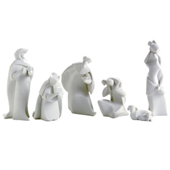 Goebel - NADAL | Decoratief beeld / figuur kerststal Set The Adoration | Polyresin - 32cm