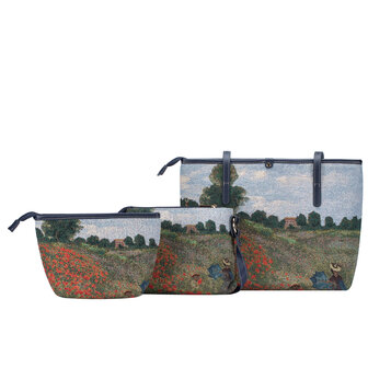Goebel-Claude Monet | Sac Champ de coquelicots | Sac bandouli&egrave;re - 25cm - Tissu