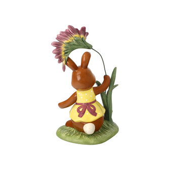 Goebel - Easter | Decorative statue / figure Hare In bloom | Pottery - 17cm