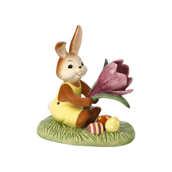 Goebel - Easter | Decorative image / figure Hare A crocus for you | Pottery - 12cm