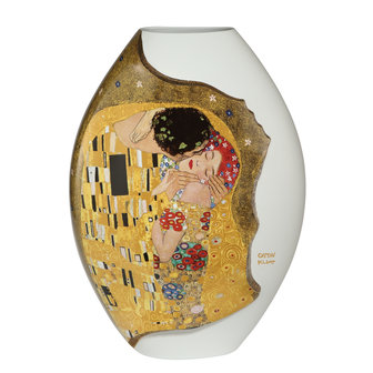 Goebel - Gustav Klimt | Vaas De Kus 46 | Porselein - 46cm - Limited Edition - met echt goud