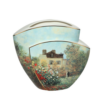 Goebel-Claude Monet | Vase La maison de l&#039;artiste 33 | Porcelaine - 33cm - avec de l&#039;or v&eacute;ritable