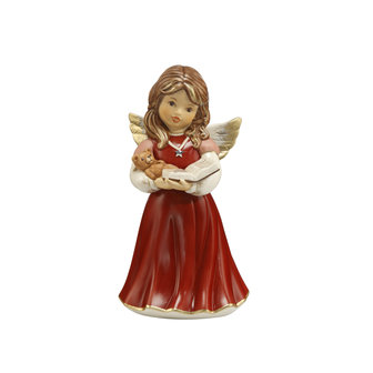 Goebel - Kerst | Decoratief beeld / figuur Engel Knuffeltijd | Aardewerk - 14cm