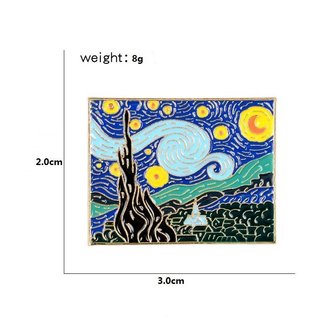 Broche des ma&icirc;tres hollandais La nuit &eacute;toil&eacute;e Vincent van Gogh