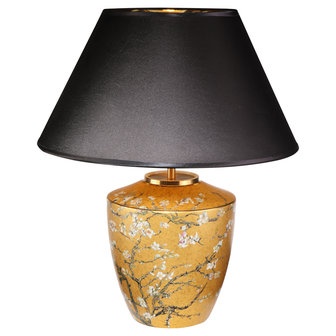 Goebel - Vincent van Gogh | Table lamp Almond tree Gold - black | Porcelain - 47cm - with real gold