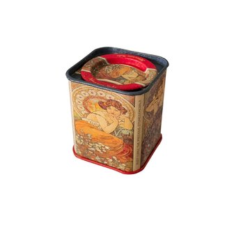 Mini tin can / storage box / tea box Alphonse Mucha 6cm