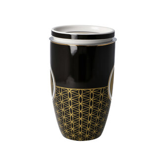 Goebel - Lotus | Tea Mug Yin Yang Black | Cup - porcelain - 450ml