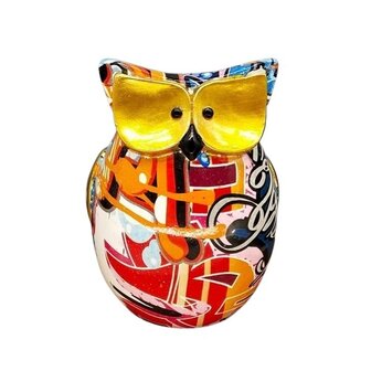 Graffiti Art Decorative statue Colorful Owl 11cm