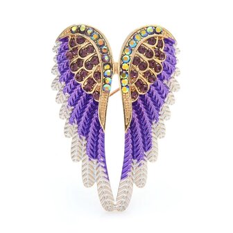 Brooch 008 Wings purple