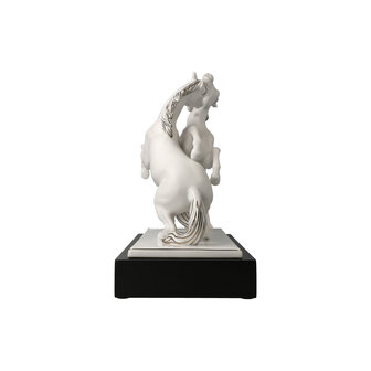 Goebel - Studio 8 | Decoratief beeld / figuur Paarden | Porselein - 32cm - met platina