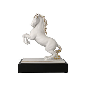 Goebel - Studio 8 | Statue / figurine d&eacute;corative Cheval | Porcelaine - 31cm - avec de l&#039;or v&eacute;ritable