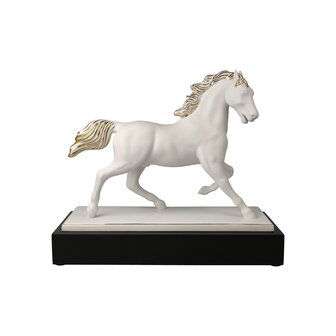 Goebel - Studio 8 | Statue / figurine d&eacute;corative Cheval | Porcelaine - 32cm - avec de l&#039;or v&eacute;ritable