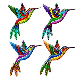 Cintre de jardin / cl&ocirc;ture en m&eacute;tal colibri set 4 pi&egrave;ces (26cm)