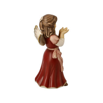 Goebel - Kerst | Decoratief beeld / figuur Engel doe een wens | Aardewerk - 15cm