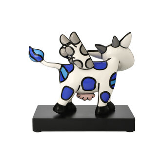 Goebel - Romero Britto | Statue d&eacute;corative Vache volante | Porcelaine - 20cm