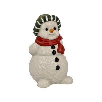 Goebel - No&euml;l | Statue / personnage d&eacute;coratif Bonhomme de neige Mon chapeau pr&eacute;f&eacute;r&eacute; | Poterie - 11cm