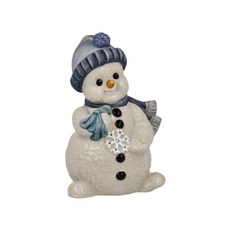 Goebel - Kerst | Decoratief beeld / figuur Sneeuwpop Mijn sneeuwvlokje | Aardewerk - 11cm