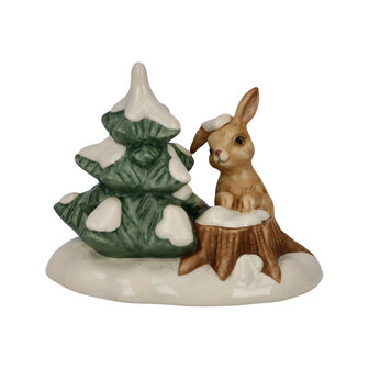 Goebel - Christmas | Decorative statue / figure Funny rabbit | Pottery - 8cm