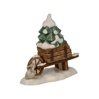 Goebel - Christmas | Decorative statue / figure Wheelbarrow | Pottery - 12cm