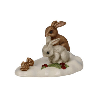 Goebel - Kerst | Decoratief beeld / figuur Op zoek naar voedsel | Aardewerk - 8cm