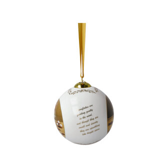 Goebel - Christmas | Christmas pendant Christmas ball Annual Edition 2022 | Porcelain - 7 cm - with real gold