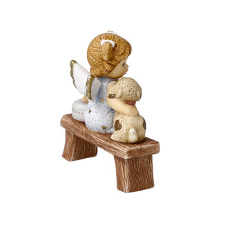 Goebel - Nina &amp; Marco | Statue / figure d&eacute;corative Ange friandise dans la boulangerie | Porcelaine - 10cm