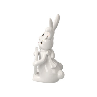 Goebel - Pasen | Decoratief beeld / figuur Haas Snow White - Forever | Porselein - 16cm