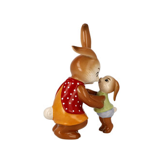 Goebel - Pasen | Decoratief beeld / figuur Haas Kleine schat | Aardewerk - 12cm - paashaas