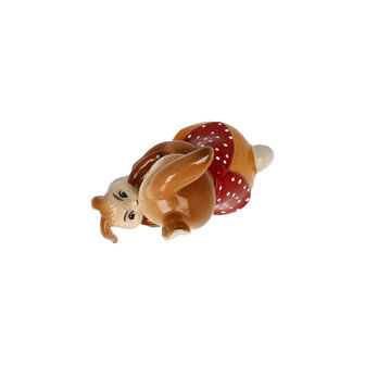 Goebel - Pasen | Decoratief beeld / figuur Haas Kleine schat | Aardewerk - 12cm - paashaas