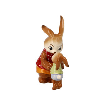 Goebel - Pasen | Decoratief beeld / figuur Haas Kleine schat | Aardewerk - 12cm - paashaas