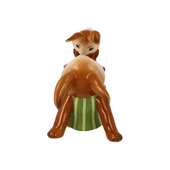 Goebel - Easter | Decorative statue / figure Hare Cheeky | Pottery - 10cm - Easter Bunny