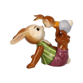 Goebel - Easter | Decorative statue / figure Hare Cheeky | Pottery - 10cm - Easter Bunny