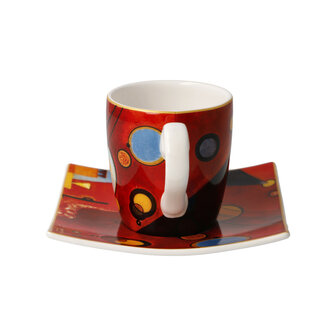 Goebel - Wassily Kandinsky | Tasse und Untertasse Espresso Heavy rot | Porzellan - 10cm - 100ml