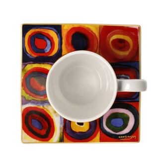 Goebel - Wassily Kandinsky | Cup and Saucer Espresso Squares | Porcelain - 10cm - 100ml