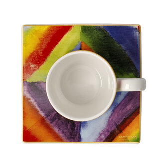 Goebel - Wassily Kandinsky | Cup and saucer Espresso Color Study | Porcelain - 10cm - 100ml